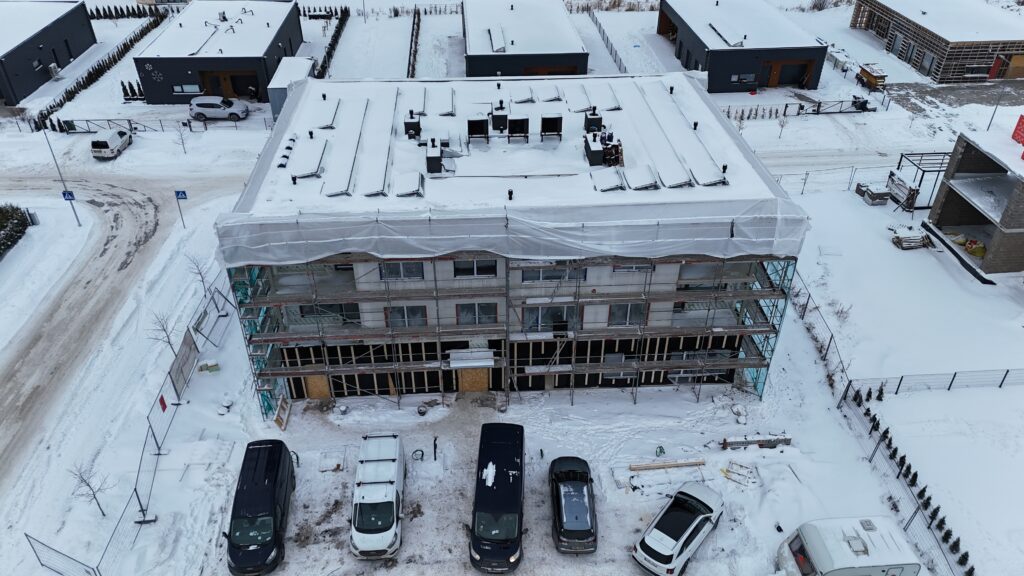 Droonivaade Rõõmu kodude ehitusest